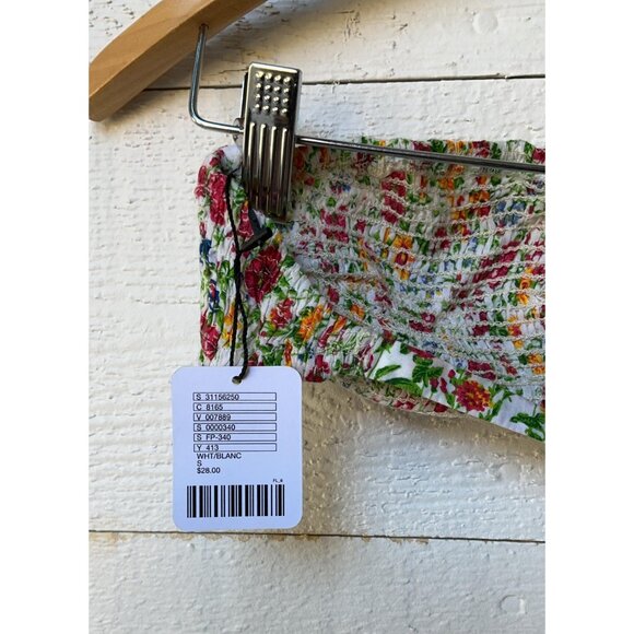 Free People FP One Barely There Smocked Bandeau Bralette S - Picture 7 of 9